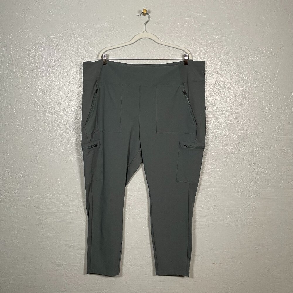 Athleta Women Plus Size 26 Gray Headlands Hybrid Cargo II Tight Pockets Travel
